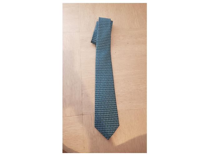 Autre Marque Cravatta Bvlgari in seta azzurra Blu chiaro - vista 7