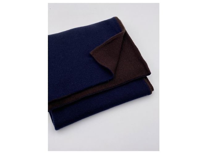 Sciarpa Brunello Cucinelli cashmere blu nuova - vista 5