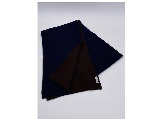Sciarpa Brunello Cucinelli cashmere blu nuova - vista 6