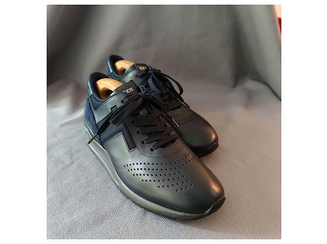 Sneakers Tod's Blu Marino Pelle Blu navy - vista 2