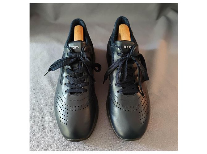 Sneakers Tod's Blu Marino Pelle Blu navy - vista 3