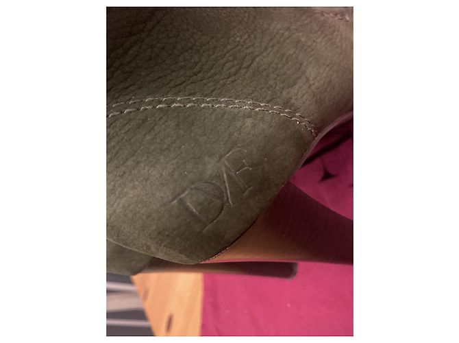 Diane Von Furstenberg Stivaletto stringato DvF Jameson in nabuk Cachi - vista 8