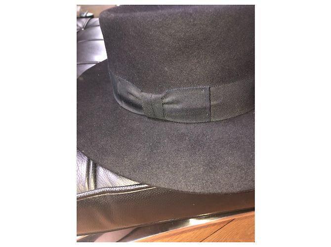 Saint Laurent Black Rabbit Hat Size 59 - view 3