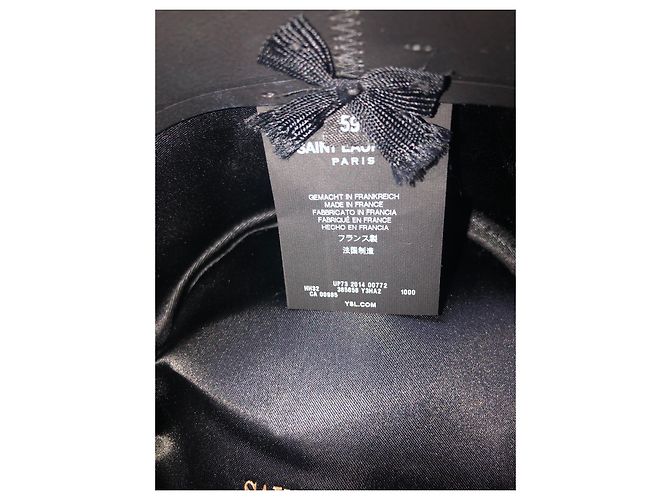 Saint Laurent Black Rabbit Hat Size 59 - view 6