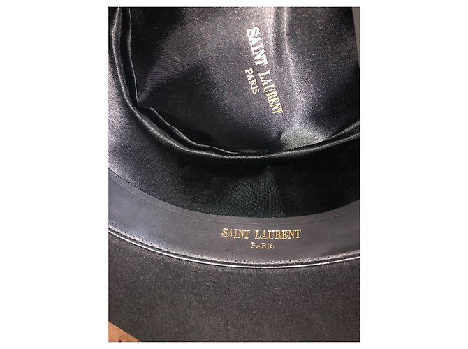 Saint Laurent Black Rabbit Hat Size 59 - view 7