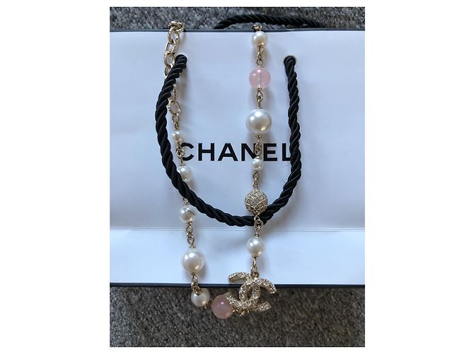 Chanel Perlenkette mit Strass - Ansicht 2