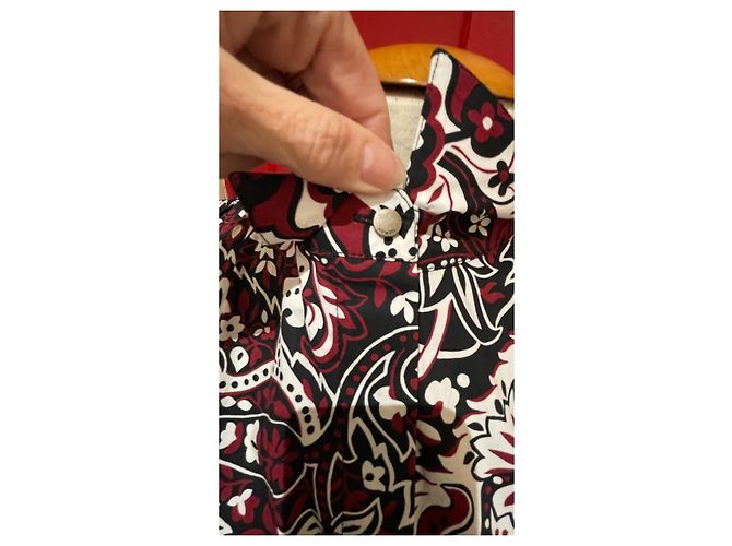 Vestido Kenzo de algodón negro blanco burdeos - vista 12