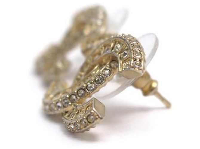 ORECCHINI CHANEL CC LOGO E STRASS A86504 ORECCHINI IN METALLO ORO D'oro - vista 2