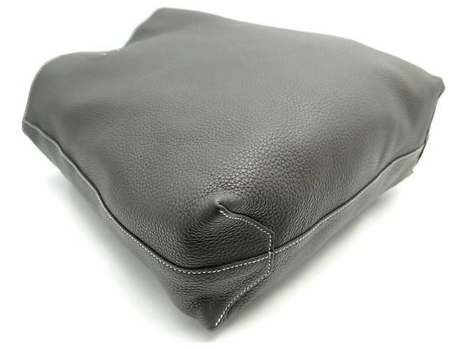 Double sens Hermès BORSA A MANO SENSE foderata HERMES 36 BORSA SHOPPER IN PELLE BLU E GRIGIA CLEMENCE - vista 16