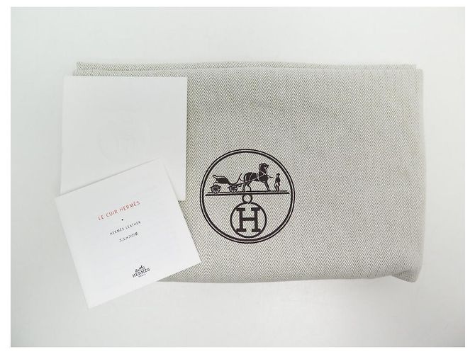 Double sens Hermès BORSA A MANO SENSE foderata HERMES 36 BORSA SHOPPER IN PELLE BLU E GRIGIA CLEMENCE - vista 19