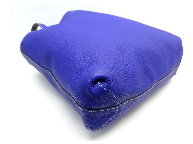 Double sens Hermès BORSA A MANO SENSE foderata HERMES 36 BORSA SHOPPER IN PELLE BLU E GRIGIA CLEMENCE - vista 4