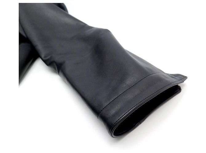 Hermès HERMES JACKE MIT PFERDEKOPFMUSTER T50 M LAMMLEDERJACKE Schwarz - Ansicht 11