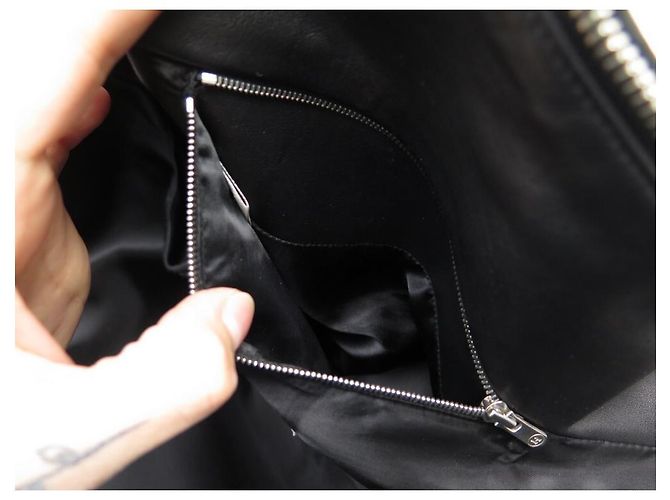 Hermès HERMES JACKE MIT PFERDEKOPFMUSTER T50 M LAMMLEDERJACKE Schwarz - Ansicht 7