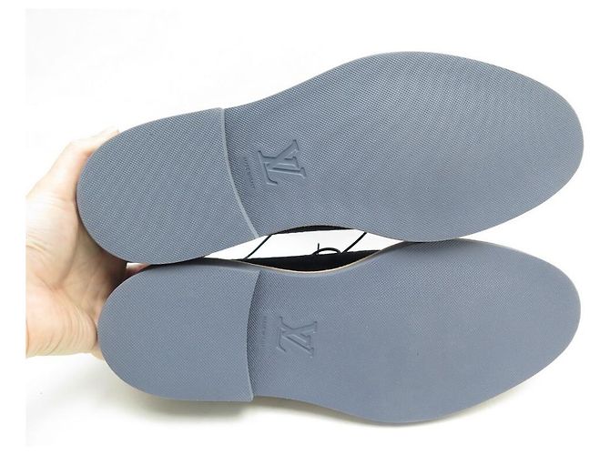 NUOVE SCARPE LOUIS VUITTON DERBY CAMPUS 8.5 42.5 NUOVE SCARPE BLU CAMOSCIO - vista 3