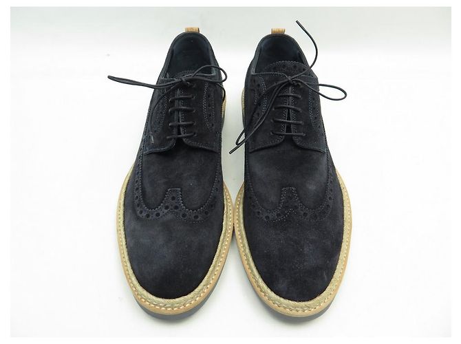 NUOVE SCARPE LOUIS VUITTON DERBY CAMPUS 8.5 42.5 NUOVE SCARPE BLU CAMOSCIO - vista 5