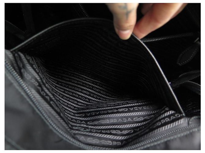 NUOVA BORSA A MANO PRADA CABAS tote 1BG052 BORSA NUOVA IN NYLON NERO - vista 16