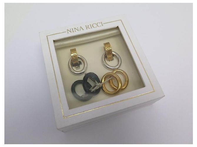 ORECCHINI NINA RICCI NUOVI SCATOLA ORECCHINI INTERCAMBIABILI DORATI - vista 10