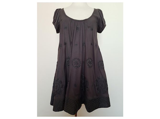 Vestido mini bordado Antik Batik gris oscuro Gris antracita - vista 3