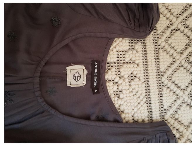 Vestido mini bordado Antik Batik gris oscuro Gris antracita - vista 4