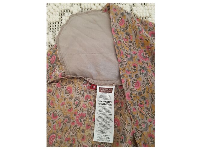 Comptoir Des Cotonniers Beiges Blumen Minikleid - Ansicht 4