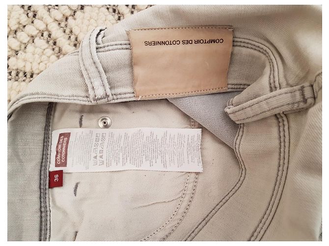 Comptoir Des Cotonniers Vaqueros Slim Gris Claro - vista 2