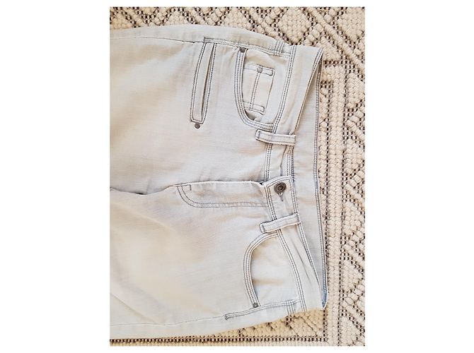 Comptoir Des Cotonniers Vaqueros Slim Gris Claro - vista 5