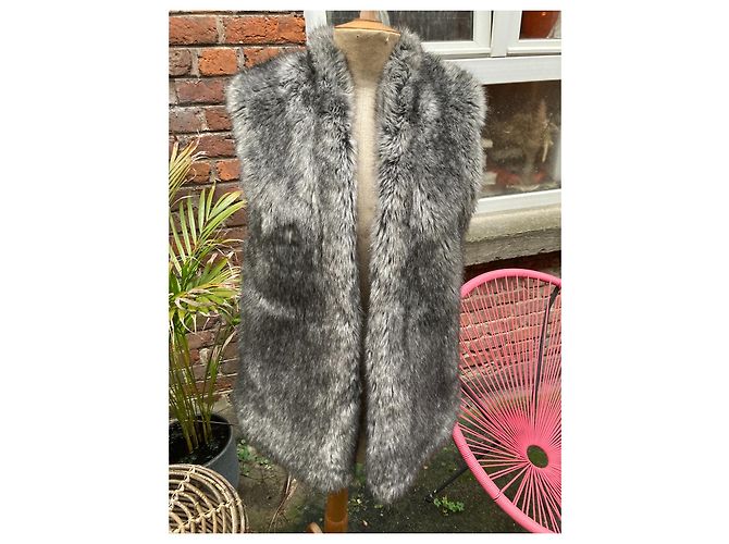 Chaqueta sublime reversible de piel de cordero Hironaé Negro Gris antracita - vista 7