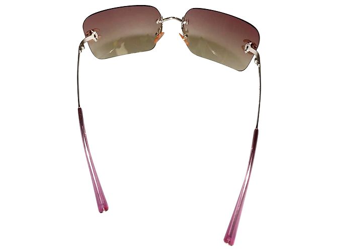Chanel Occhiali da sole CC Aviators Rimless in viola Porpora - vista 2