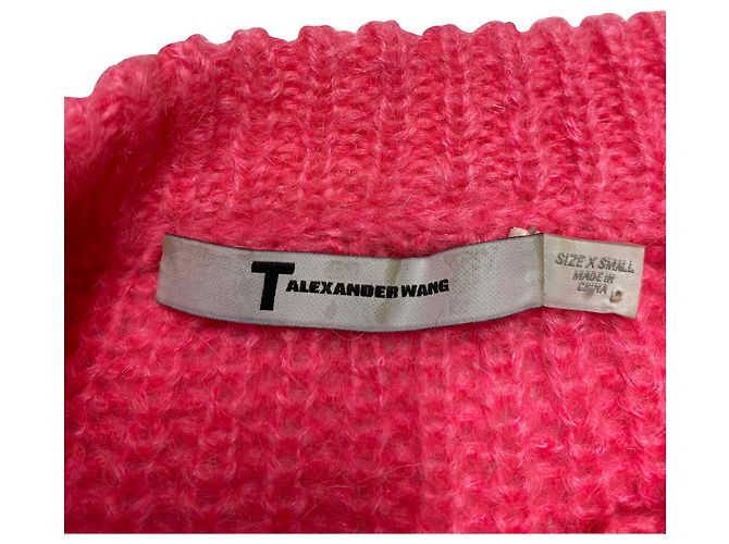 T by Alexander Wang Strickpullover aus rosa Acryl - Ansicht 3