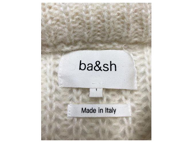 Suéter de gola alta Ba&sh em lã creme Branco Cru - vista 3