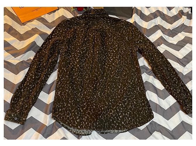 Jaqueta Burberry Brit de veludo de algodão bege camuflagem leopardo Marrom Caqui - vista 10
