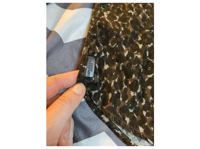 Jaqueta Burberry Brit de veludo de algodão bege camuflagem leopardo Marrom Caqui - vista 11