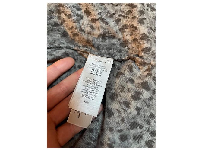 Jaqueta Burberry Brit de veludo de algodão bege camuflagem leopardo Marrom Caqui - vista 14