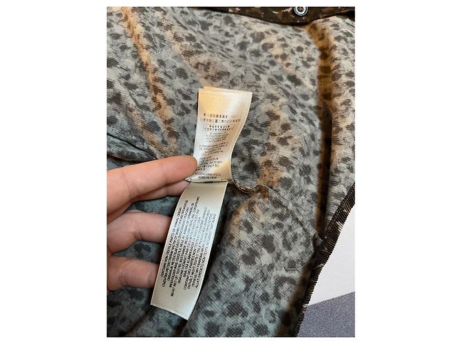 Jaqueta Burberry Brit de veludo de algodão bege camuflagem leopardo Marrom Caqui - vista 16