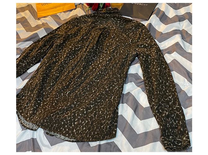Jaqueta Burberry Brit de veludo de algodão bege camuflagem leopardo Marrom Caqui - vista 18