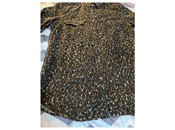 Jaqueta Burberry Brit de veludo de algodão bege camuflagem leopardo Marrom Caqui - vista 3
