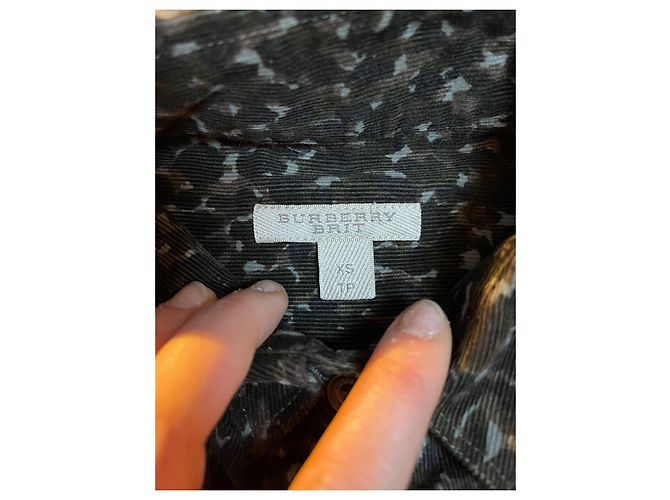 Jaqueta Burberry Brit de veludo de algodão bege camuflagem leopardo Marrom Caqui - vista 4