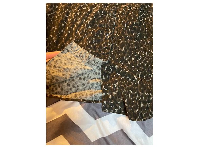 Jaqueta Burberry Brit de veludo de algodão bege camuflagem leopardo Marrom Caqui - vista 6