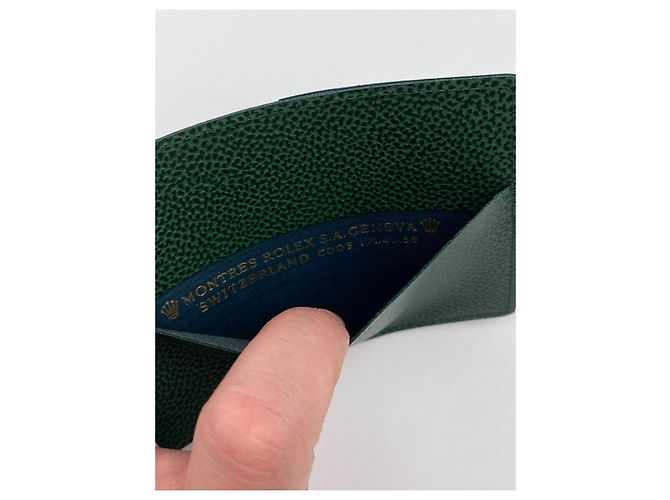 ROLEX GREEN LEATHER CARD HOLDER - view 4