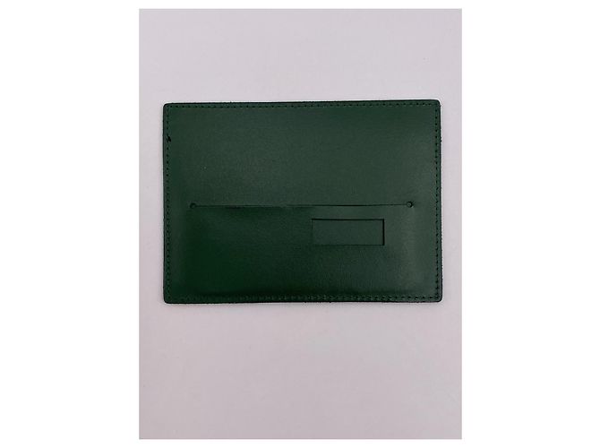 ROLEX GREEN LEATHER CARD HOLDER - view 2