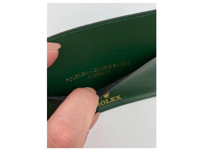 ROLEX GREEN LEATHER CARD HOLDER - view 4