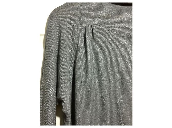 Armani Jeans Strick-Poloneck aus Viskose in Silber - Ansicht 2