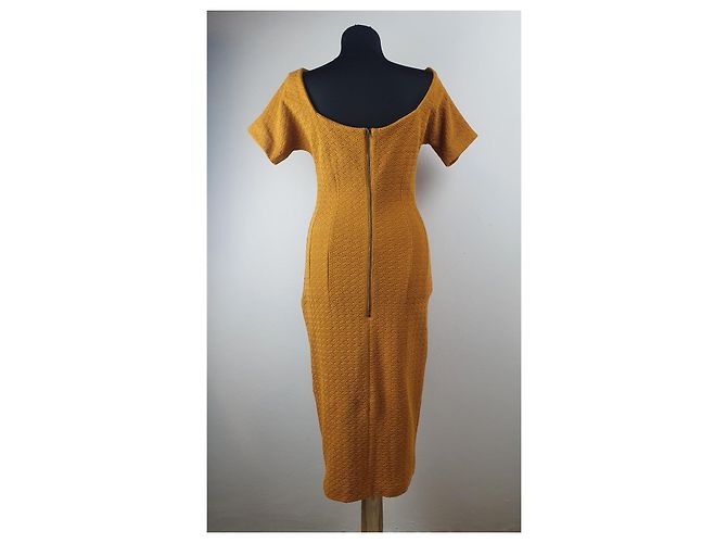 Vestido Ganni Rrs. Robinson Amarillo - vista 4