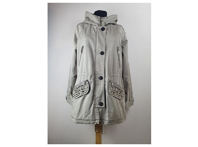 Blonde No.8 Chaqueta Parka de Algodón Gris - Ansicht 2