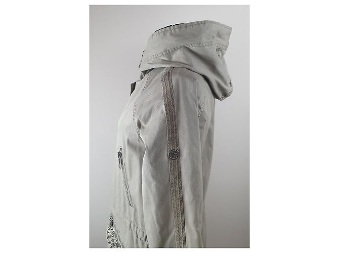 Blonde No.8 Chaqueta Parka de Algodón Gris - Ansicht 4