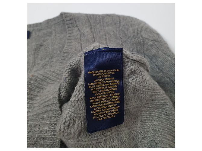 Polo Ralph Lauren Pullover Grau Kaschmir Wolle Mischung - Ansicht 2