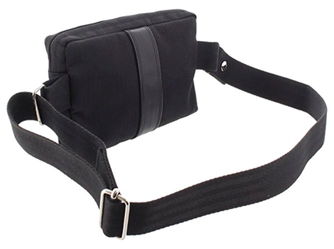 Hermès Marsupio Hermes in tela nera Acapulco Nero - vista 2