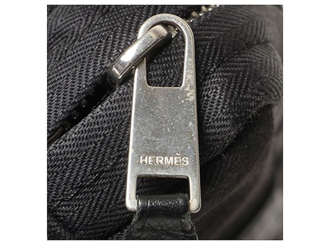 Hermès Marsupio Hermes in tela nera Acapulco Nero - vista 4