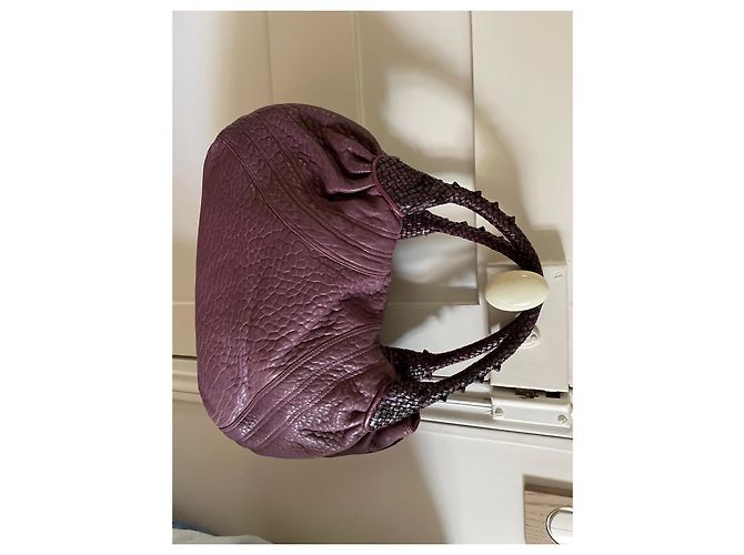 Borsa a mano Fendi Spy in pelle viola scuro - vista 2