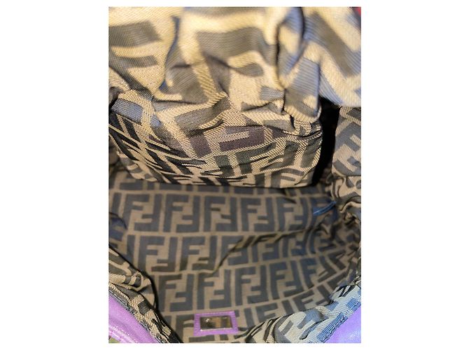 Borsa a mano Fendi Spy in pelle viola scuro - vista 5